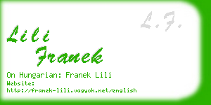 lili franek business card